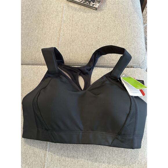 NWT Moving Comfort Juno Black High Support Sports Bra Size 36D - Picture 1 of 13